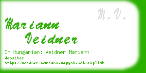 mariann veidner business card